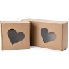 25 ks - Darčeková krabica s priehľadným vekom v tvare srdca 350x200x100 25 ks - Darčeková krabica s priehľadným vekom v tvare srdca 350x200x100