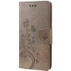 Peňaženkové puzdro Embossing Pattern Motýľ a kvet sivé – Xiaomi Redmi Note 12 Pro Peňaženkové puzdro Embossing Pattern Motýľ a kvet sivé – Xiaomi Redmi Note 12 Pro