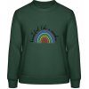 AWDis Sweat Mikina - Dúha s nápisom - Beautiful like a rainbow - Fľašková zelená - XXL - Dámske AWDis Sweat Mikina - Dúha s nápisom - Beautiful like a rainbow - Fľašková zelená - XXL - Dámske