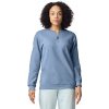 Gildan Unisex mikina s krátkym zipsom GSF008 Stone Blue