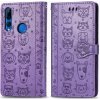 Peňaženkové puzdro Cute Cat and Dog Embossed na Huawei P Smart Z - Light Purple Peňaženkové puzdro Cute Cat and Dog Embossed na Huawei P Smart Z - Light Purple