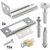 Walteco Montážna sada WS 14 pre 2 skladané dvere, nosnosť 14 kg , 1048 Walteco Montážna sada WS 14 pre 2 skladané dvere, nosnosť 14 kg , 1048
