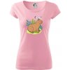 Kapybara a vtáčik - Dámske tričko Pure - S ( Ružová ) Kapybara a vtáčik - Dámske tričko Pure - S ( Ružová )