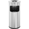 Durable Odpadkový kôš s popolníkom - 17 l, strieborný