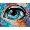 ZUTY Maľovanie podľa čísel ABSTRAKTNÉ OKO MLADÉHO DIEVČAŤA Rámovanie bez rámu a bez vypnutia plátna Rozmer 80 x 100 cm