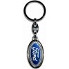 Prívesok na kľúče AutoZulu živicová Ford biela elipsa