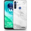 Picasee silikónový prehľadný obal pre Motorola Moto G8 - White marble Picasee silikónový prehľadný obal pre Motorola Moto G8 - White marble