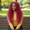 Brazilian brčky kučeravé Crochet Braids bordové Bug: 70cm 115g Brazilian brčky kučeravé Crochet Braids bordové Bug: 70cm 115g