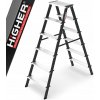 Rebrík oceľový obojstranný skladací HIGHER 2x6 priečok, nosnosť 150 kg Rebrík oceľový obojstranný skladací HIGHER 2x6 priečok, nosnosť 150 kg