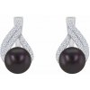 Eppi Strieborné náušnice s čiernymi perlami a zirkónmi Zeta E38006 Eppi Strieborné náušnice s čiernymi perlami a zirkónmi Zeta E38006