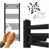 Vodný kúpeľňový radiátor Granitan 413 W 40 x 120 mm čierny Vodný kúpeľňový radiátor Granitan 413 W 40 x 120 mm čierny