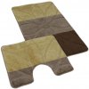 Kvalitex Kúpeľňová a WC predložka 60 × 100, 50 × 60 cm Helga hnedá Kvalitex Kúpeľňová a WC predložka 60 × 100, 50 × 60 cm Helga hnedá