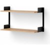 New Works Policová zostava Wall Shelf 450, oak/black New Works Policová zostava Wall Shelf 450, oak/black