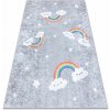 Wilsondo Svetlosivý protišmykový koberec Dúha Rozmer: 120x170 cm Wilsondo Svetlosivý protišmykový koberec Dúha Rozmer: 120x170 cm