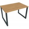Pracovný stôl UNI O, 120x75,5x80 cm, dub/čierna Pracovný stôl UNI O, 120x75,5x80 cm, dub/čierna