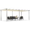 Garden Point terasová pergola 3x6 m Barbados biela a béžová