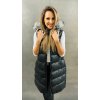 Max Original Leather Dámska kožená vesta PUFFER hood black (S 40-42) - Čierna - S Max Original Leather Dámska kožená vesta PUFFER hood black (S 40-42) - Čierna - S