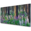 Obraz na skle Les kvety príroda 100x50 cm Obraz na skle Les kvety príroda 100x50 cm
