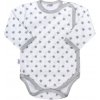 Dojčenské body celorozopínacie New Baby Classic II sivé s hviezdičkami 50 Dojčenské body celorozopínacie New Baby Classic II sivé s hviezdičkami 50