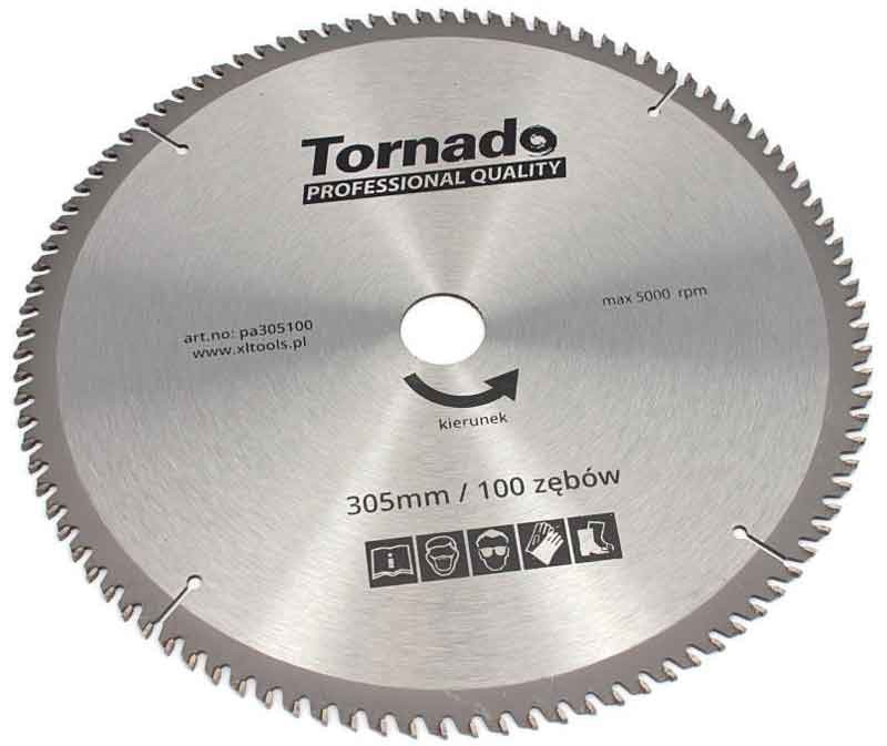 Tornado Pílový kotúč s SK plátkami 305 x 2,5 x 30 100 zubov, na rezanie hliníka