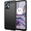 Silikónový karbónový kryt pre Motorola Moto G53 / G13, čierny Silikónový karbónový kryt pre Motorola Moto G53 / G13, čierny