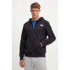 Mikina The North Face Simple Dome Full Zip Hoodie pánska, čierna farba, s kapucňou, s potlačou, NF0A89FDJK31 Mikina The North Face Simple Dome Full Zip Hoodie pánska, čierna farba, s kapucňou, s potlačou, NF0A89FDJK31
