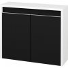 Dreja Nízka kúpeľňova skrinka VISIT SND2 60 - N01 Biela lesk / Úchytka T34 - nerez / M17 Čierna mat Dreja Nízka kúpeľňova skrinka VISIT SND2 60 - N01 Biela lesk / Úchytka T34 - nerez / M17 Čierna mat