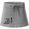 Eat sleep play - šach - Športová sukne - two in one - L ( Tmavosivý melír ) Eat sleep play - šach - Športová sukne - two in one - L ( Tmavosivý melír )
