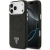 Guess PU Leather Triangle Logo MagSafe zadný kryt pre iPhone 17 Pro Max Black