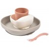 Beaba Jedálenská sada silikónová Terracotta 4 ks Beaba Jedálenská sada silikónová Terracotta 4 ks