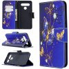 Peňaženkové kožené puzdro na LG K61 - Purple Butterfly Peňaženkové kožené puzdro na LG K61 - Purple Butterfly