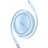 Baseus – mini navíjací dátový kábel Free2Draw Type-C na Type-C, 100 W, 1 m – modrý (Galaxy Blue) Baseus – mini navíjací dátový kábel Free2Draw Type-C na Type-C, 100 W, 1 m – modrý (Galaxy Blue)