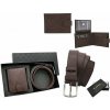 Darčeková sada Rovicky pánska peňaženka a opasok z ekokože hnedá Darčeková sada Rovicky pánska peňaženka a opasok z ekokože hnedá