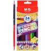 Pastelky šesťhranné, obojstranné M&G - sada 24 farieb /12 ks Pastelky šesťhranné, obojstranné M&G - sada 24 farieb /12 ks