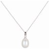 JwL Luxury Pearls Strieborný náhrdelník s pravou perlou 45 cm JL0436 (retiazka, prívesok) 55 cm JwL Luxury Pearls Strieborný náhrdelník s pravou perlou 45 cm JL0436 (retiazka, prívesok) 55 cm