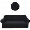 Elastický vodoodpudivý poťah na pohovku - Čierny, trojmiestna sedačka Elastický vodoodpudivý poťah na pohovku - Čierny, trojmiestna sedačka