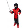 Rappa Detský Kostým Červený Ninja, veľkosť S Rappa Detský Kostým Červený Ninja, veľkosť S