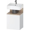 Duravit Qatego skrinka 44x35x64.5 cm závesná kúpeľňová skrinka pod umývadlo biela-dub QA4076R55180000 Duravit Qatego skrinka 44x35x64.5 cm závesná kúpeľňová skrinka pod umývadlo biela-dub QA4076R55180000