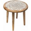Príručný stolík s potlačou mandala v mangovom dreve 1ks Príručný stolík s potlačou mandala v mangovom dreve 1ks