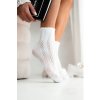 Milena dámske čipkované biele ponožky biela