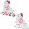 Raven Crystal white/pink detské korčule 2v1 - EU 38-42, dámský (se zoubky) Raven Crystal white/pink detské korčule 2v1 - EU 38-42, dámský (se zoubky)