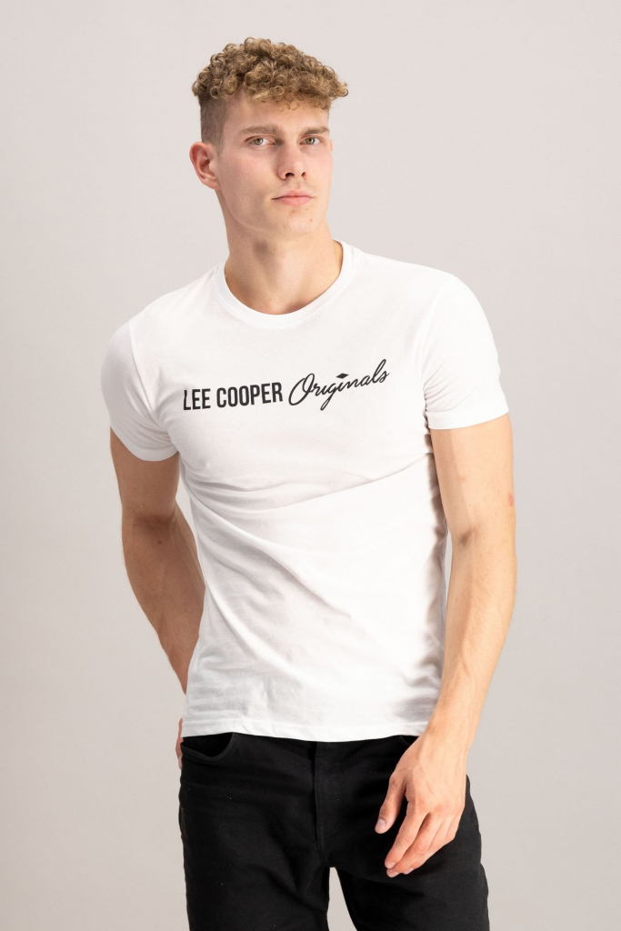 Lee Cooper pánske tričko biele
