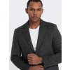 Ombre Clothing kockované sako Ilrune grafitová Ombre Clothing kockované sako Ilrune grafitová