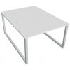 Hobis Pracovný stôl UNI O, 120x75,5x160 cm, biela/sivá Hobis Pracovný stôl UNI O, 120x75,5x160 cm, biela/sivá