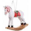 Kinekus Ozdoba závesná kôň hojdací 7 cm, polyrezín, biely