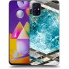 Picasee silikónový prehľadný obal pre Samsung Galaxy M31s - Blue geometry Picasee silikónový prehľadný obal pre Samsung Galaxy M31s - Blue geometry