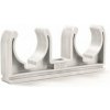 CHUDĚJ Dvojpríchytka na potrubie, biely plast - 2x25mm - Svorka D 2 x 25 biela 51720025B CHUDĚJ Dvojpríchytka na potrubie, biely plast - 2x25mm - Svorka D 2 x 25 biela 51720025B
