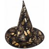 Verk Detský čarodejnícky klobúk Halloween čiernozlatý 26037 Verk Detský čarodejnícky klobúk Halloween čiernozlatý 26037