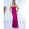 Dámske dlhé trblietavé spoločenské šaty - cyklamenové - L Dámske dlhé trblietavé spoločenské šaty - cyklamenové - L