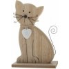 Dekorácia drevená mačka 15 cm, hnedá Dekorácia drevená mačka 15 cm, hnedá